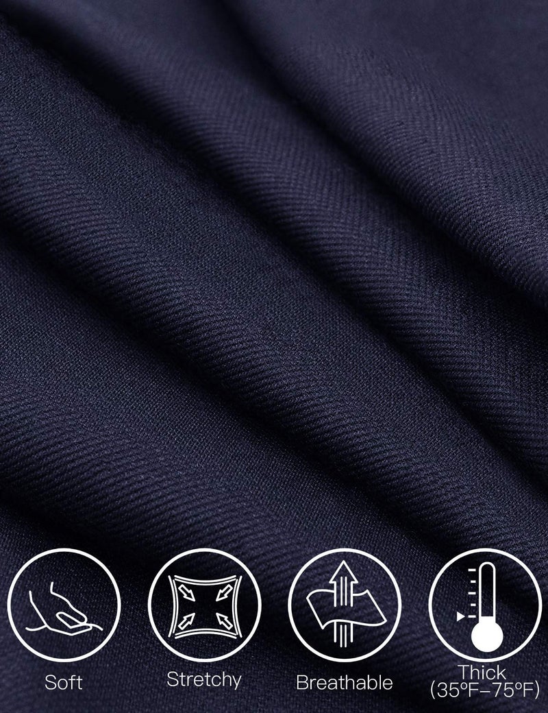 Tapata Women's 30'' High Waist Stretchy Bootcut Dress Pants Tall, Petite, Regular for Office Business Casual Navy Blue,M - Image 2